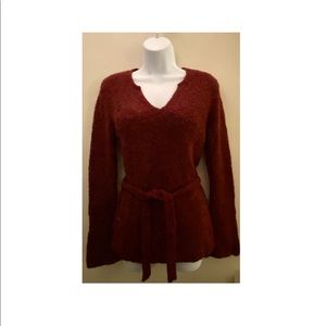 Fuzzy Wine Red Sweater